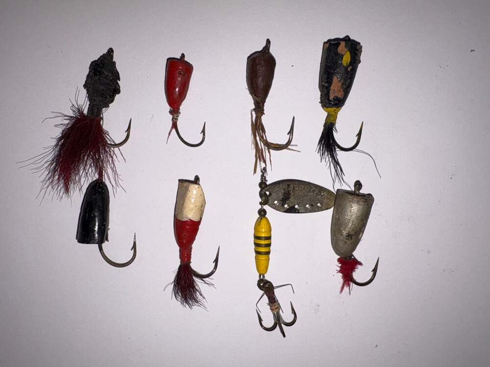 Vintage Heddon Toni Spinner Fishing Lure Lot with Assorted Lead Jigs